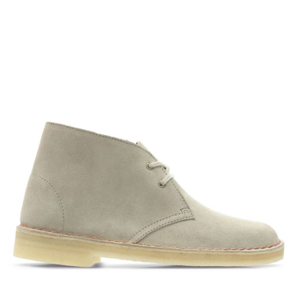 Clarks Womens Desert Boot Ankle Boots Sand Suede | UK-5124789